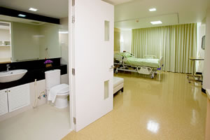 Patient Room at Kamol Hospital, Bangkok, Thailand