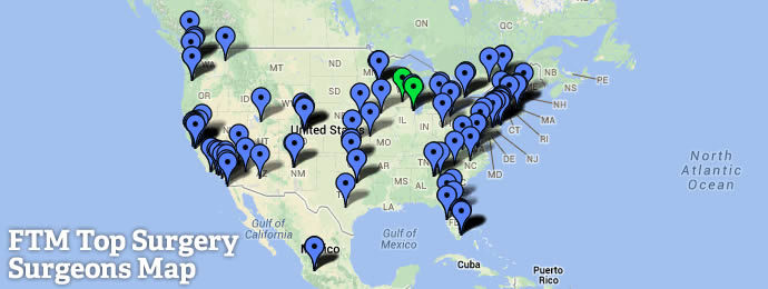 FTM Top Surgery Surgeons Map